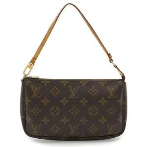 LOUIS VUITTON Brown Monogram Pochette Pouch